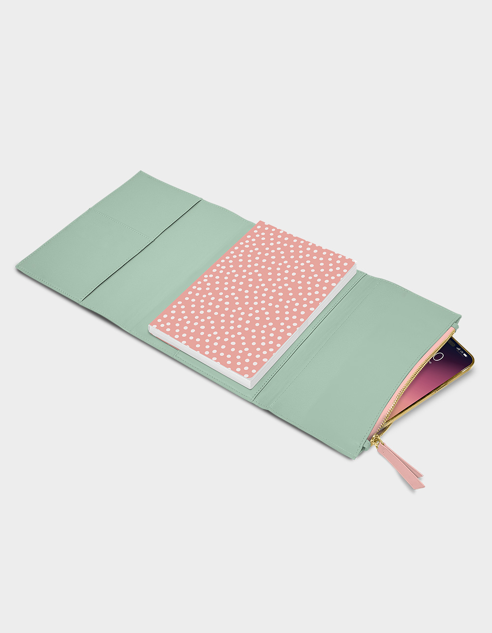 STUDIO OH! Sage & Blush Keri Notebook Organizer - SAGE