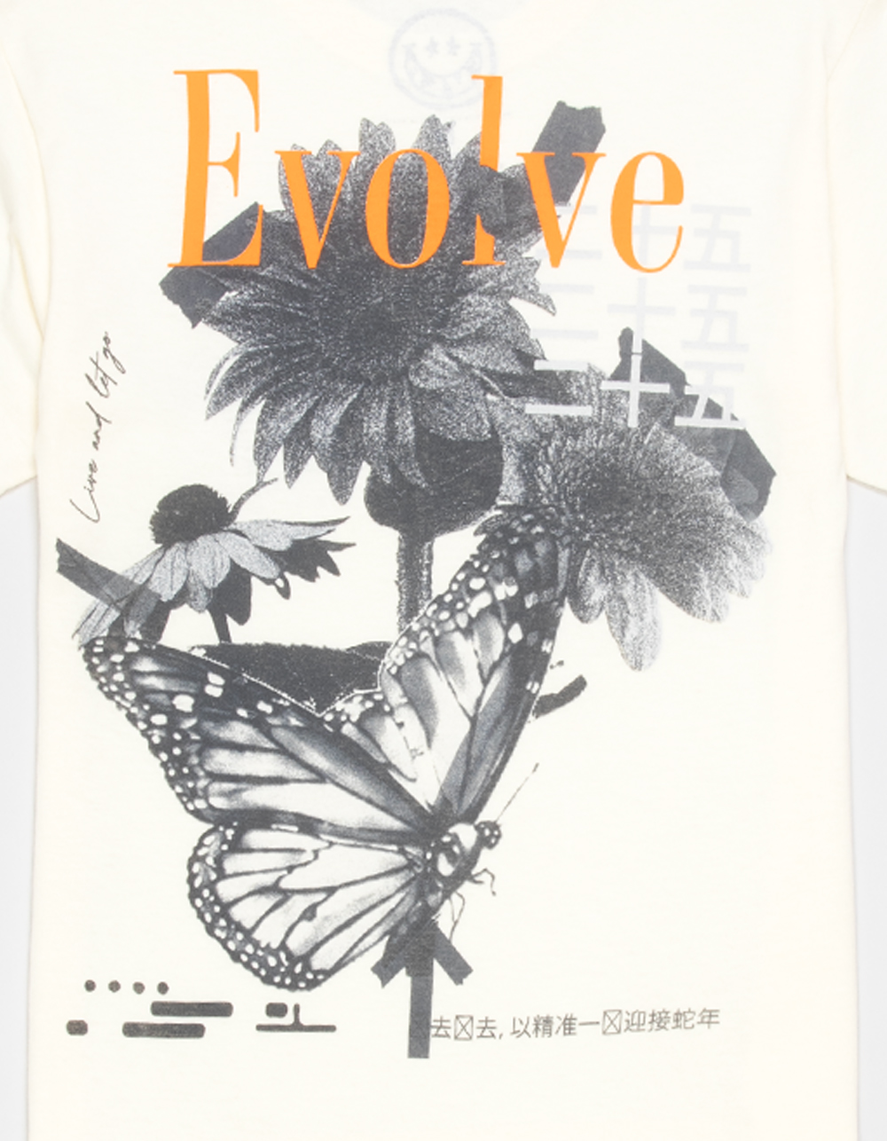 CVLA Evolving Butterfly Boys Tee - CREAM