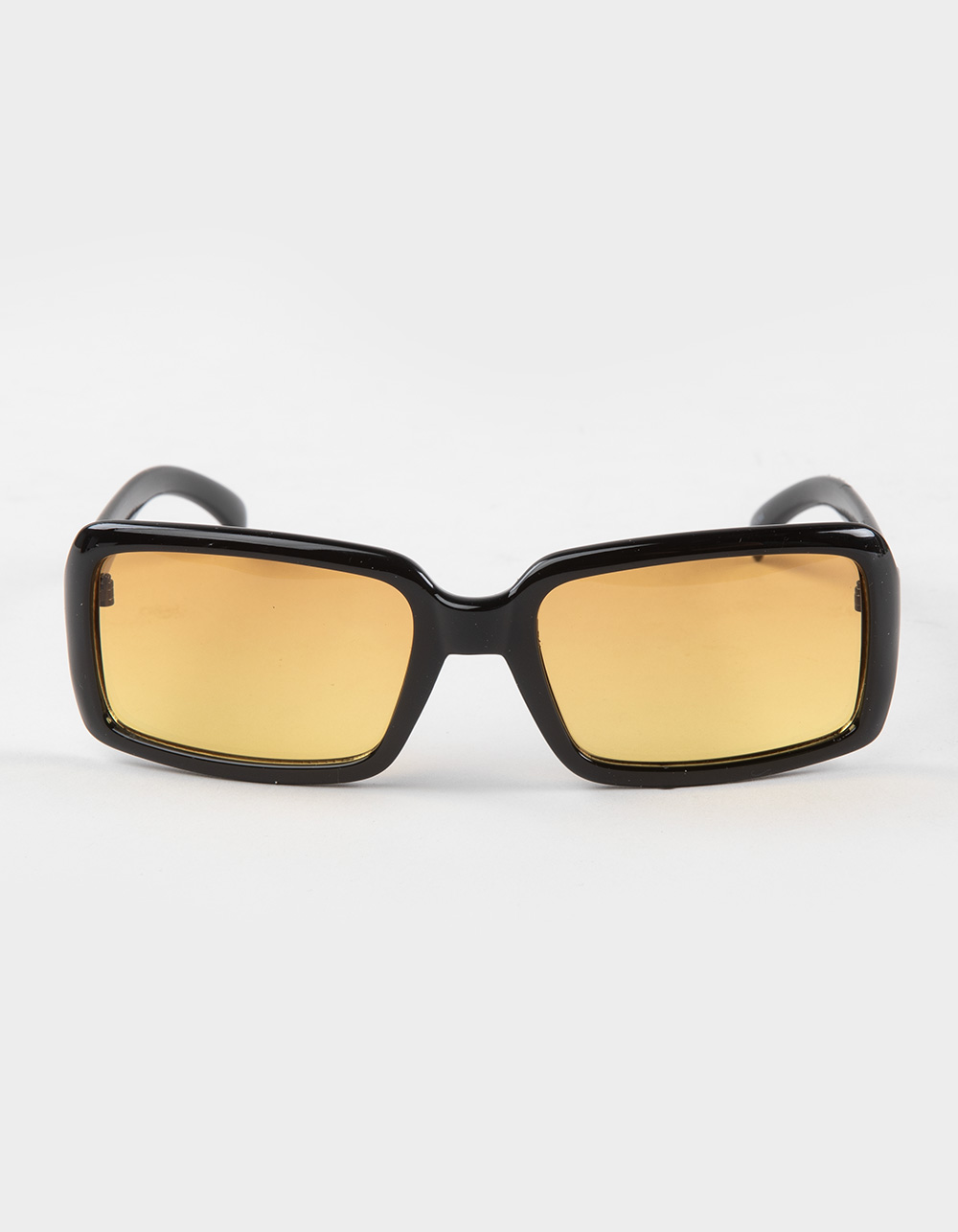 RSQ Orange Lens Rectangle Sunglasses - BLACK COMBO