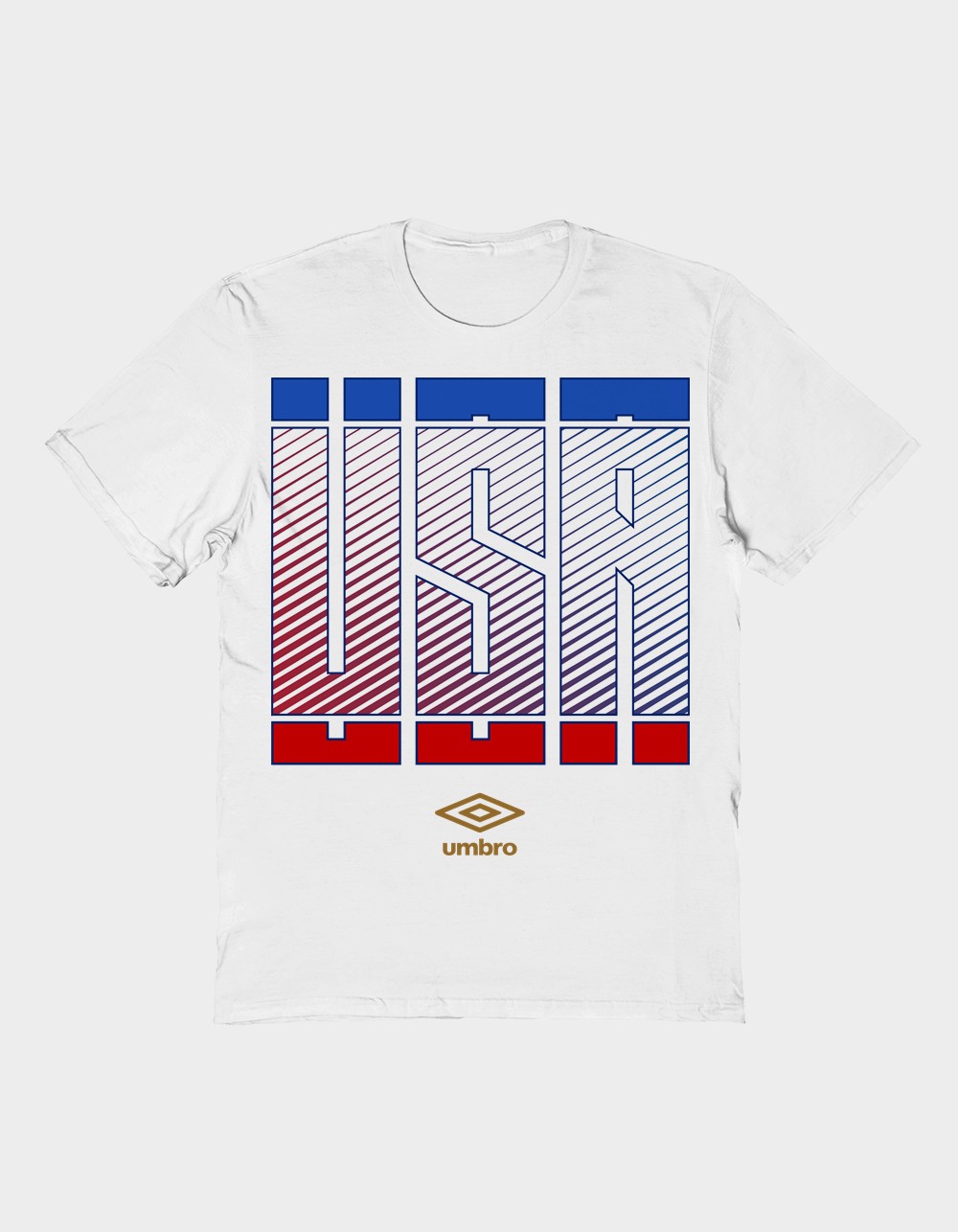 UMBRO Country Stack USA Unisex Tee - WHITE