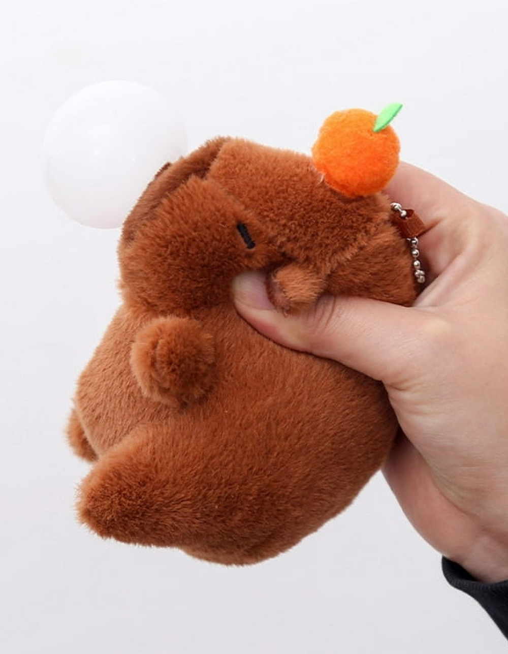 FULL TILT Capybara Bubble Plush Bag Charm - BROWN