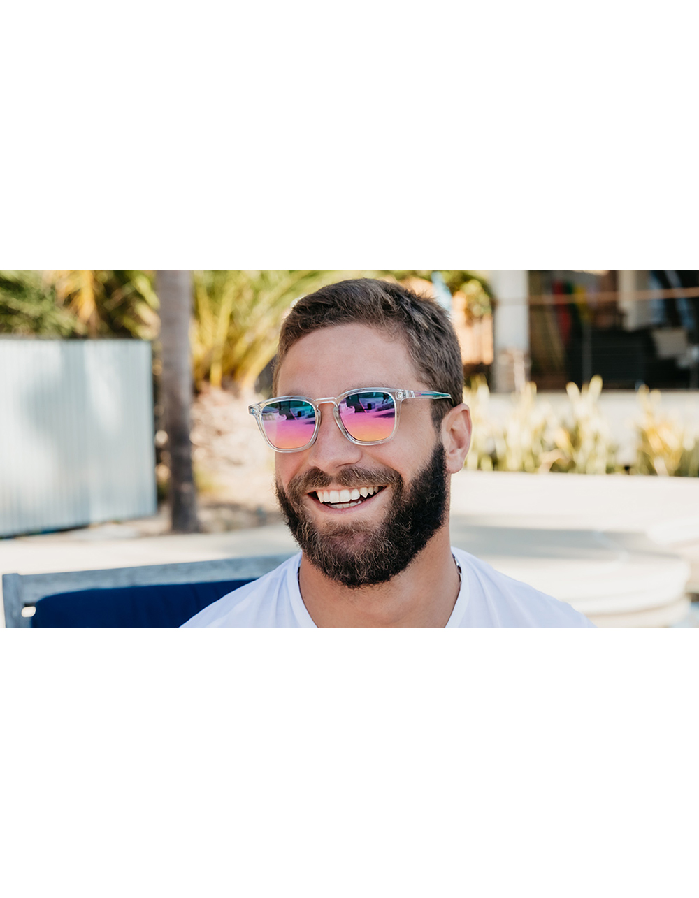 BLENDERS EYEWEAR Sydney Stellar Grace Polarized Sunglasses CLEAR