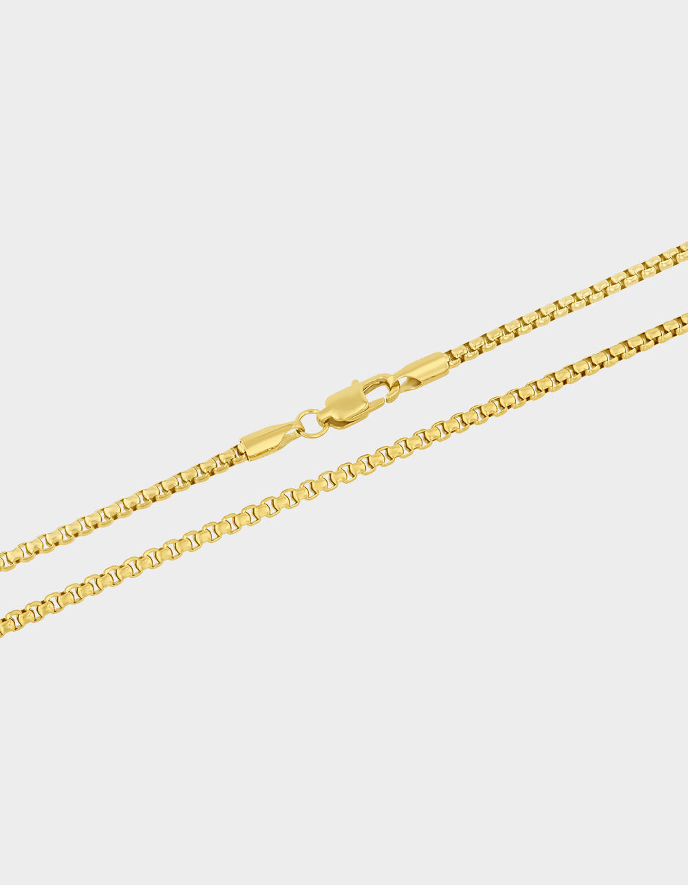 STEEL NATION Stainless Steel With Yellow IP 3MM Box Rolo 20" Chain - GOLD