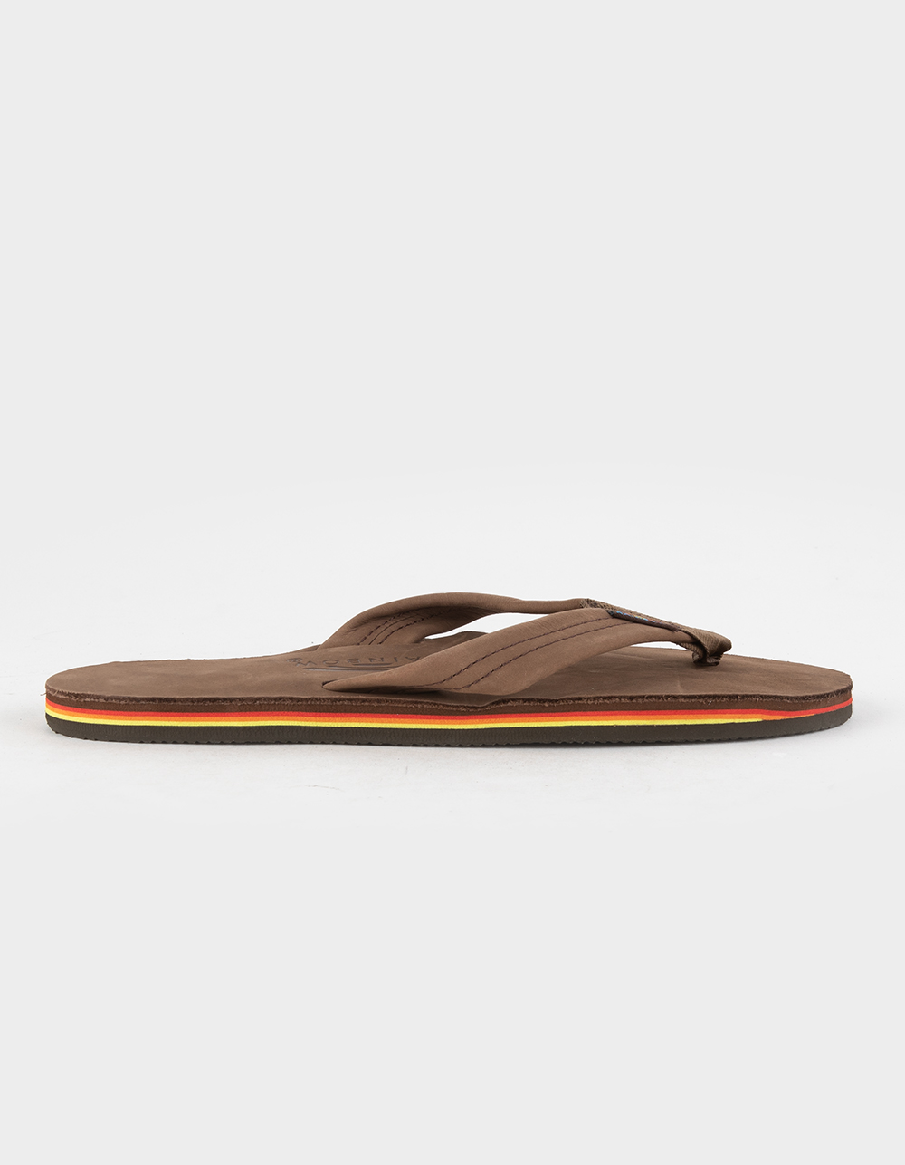 RAINBOW Premier Leather Mens Flip Flops - FADED BROWN