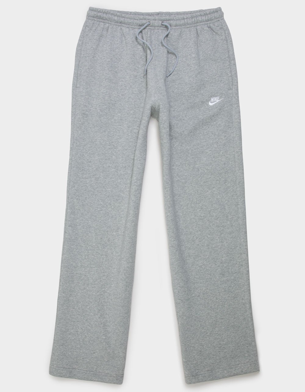 NIKE Club Mens Open Hem Fleece Pants - HEATHER GRAY