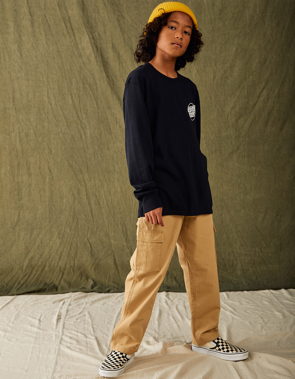 RSQ Boys Loose Cargo Ripstop Pants - TAN