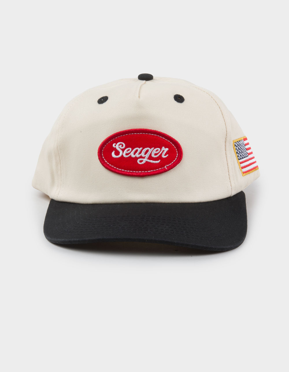 SEAGER Americana Snapback Hat - Cream Combo