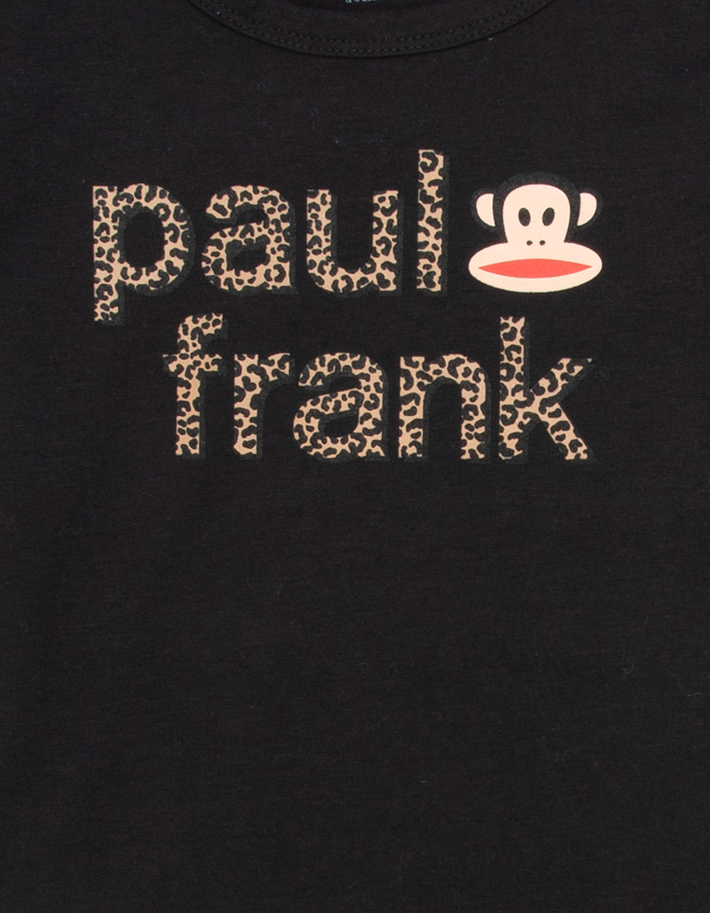 PAUL FRANK Leopard Fill Girls Tee - WASHED BLACK