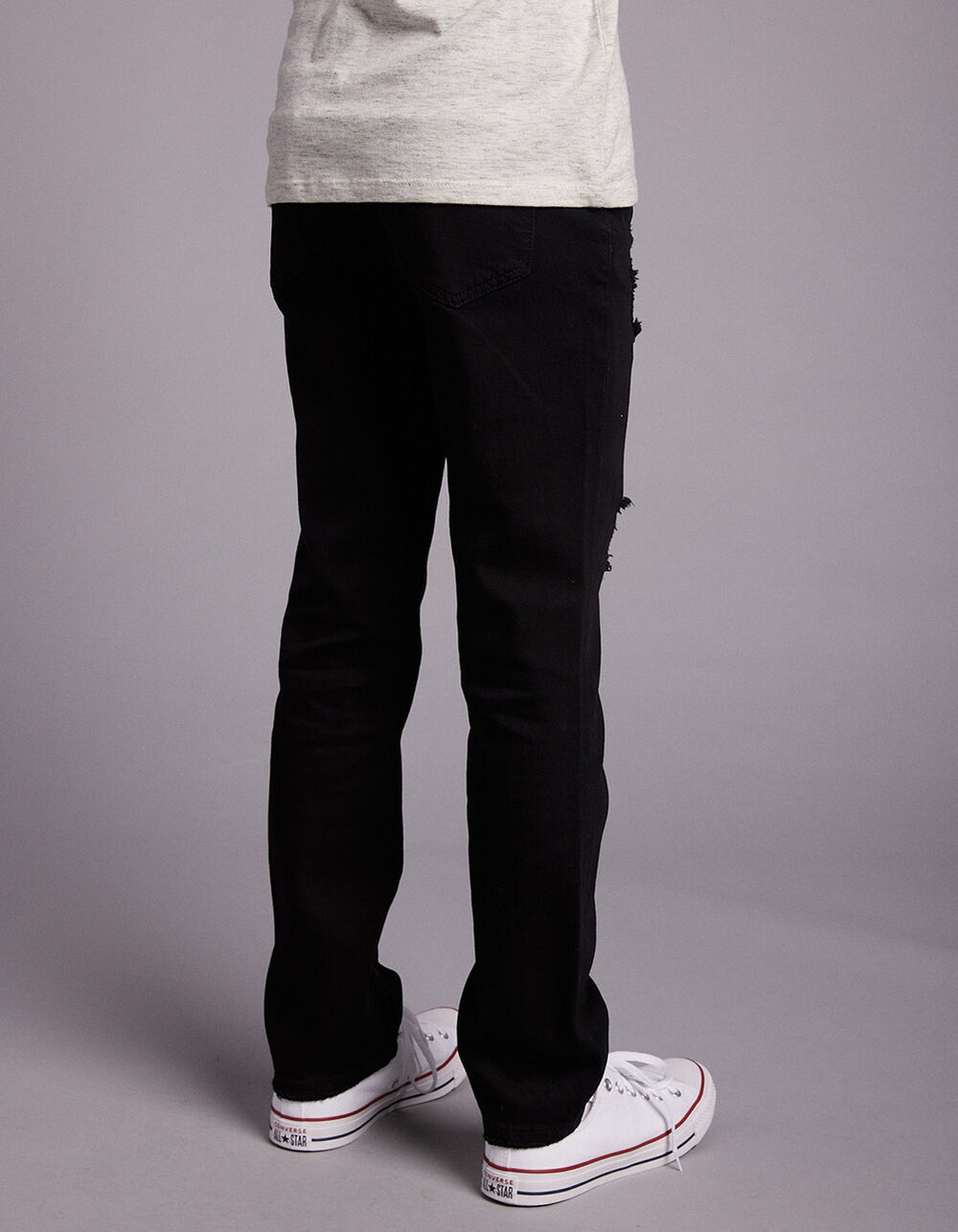 RSQ Boys Super Skinny Jeans - BLACK DESTRUCT