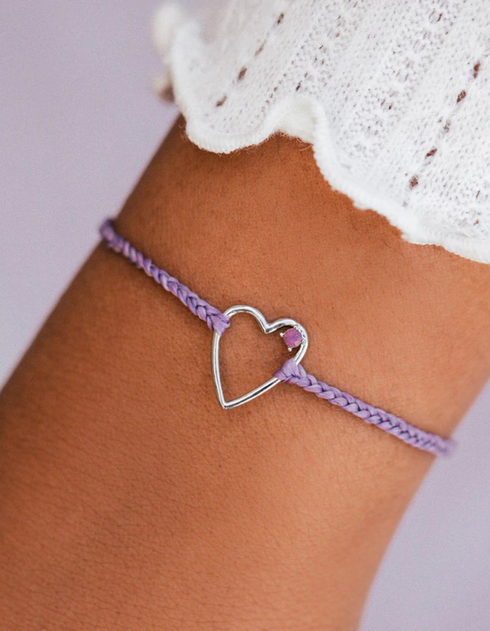 PURA VIDA Sweetheart Stone Bracelet PURPLE Tillys