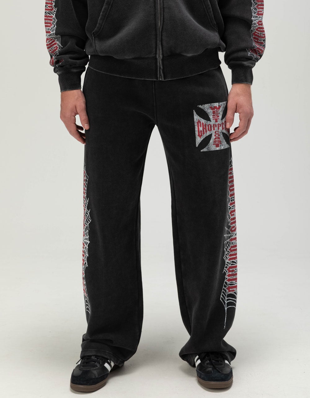 WEST COAST CHOPPERS Crawler Mens Sweatpants - WASHED BLACK