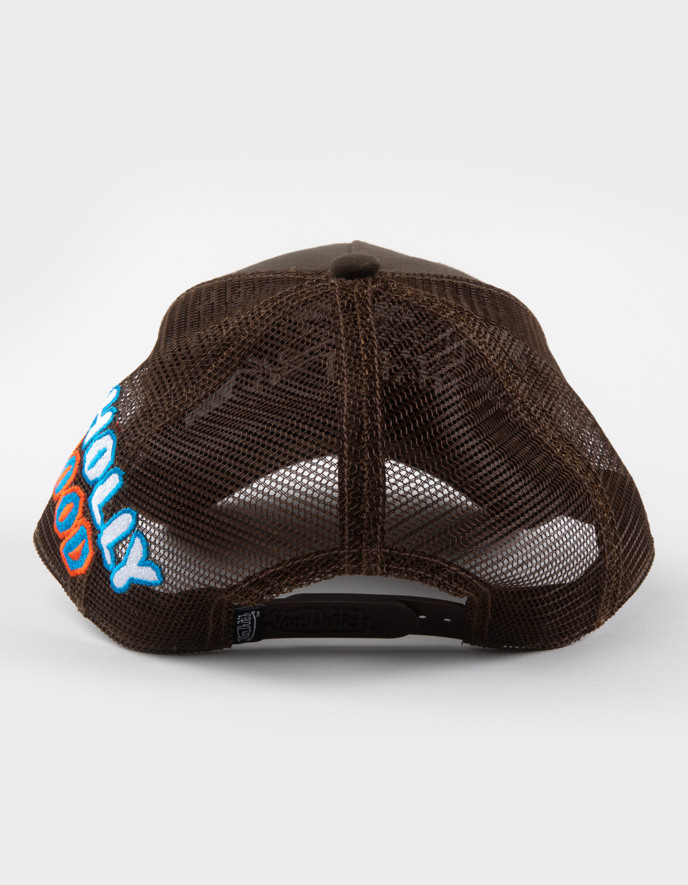 VON DUTCH Hollywood Velvet Trucker Hat - BROWN