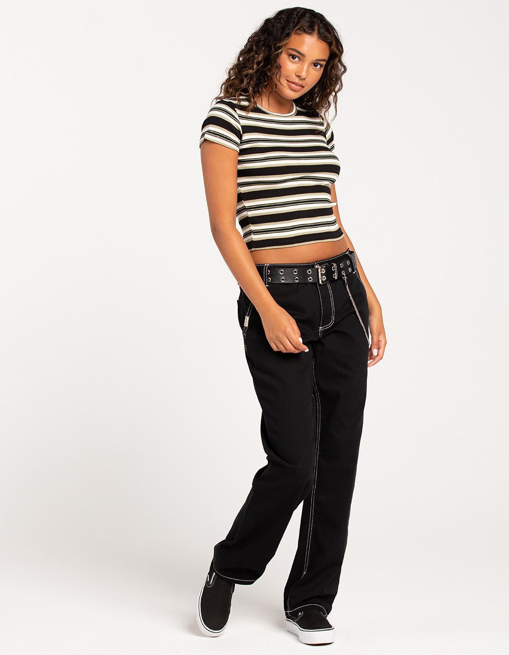 FIVESTAR GENERAL CO. Belted Service Womens Pants - BLACK