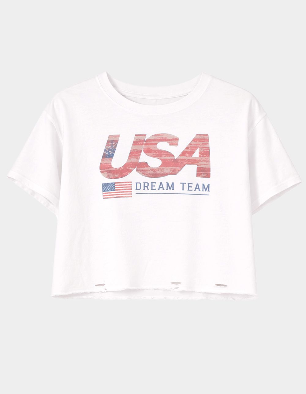 PRINCE PETER USA Dream Team Womens Crop Tee - WHILE/MULTI
