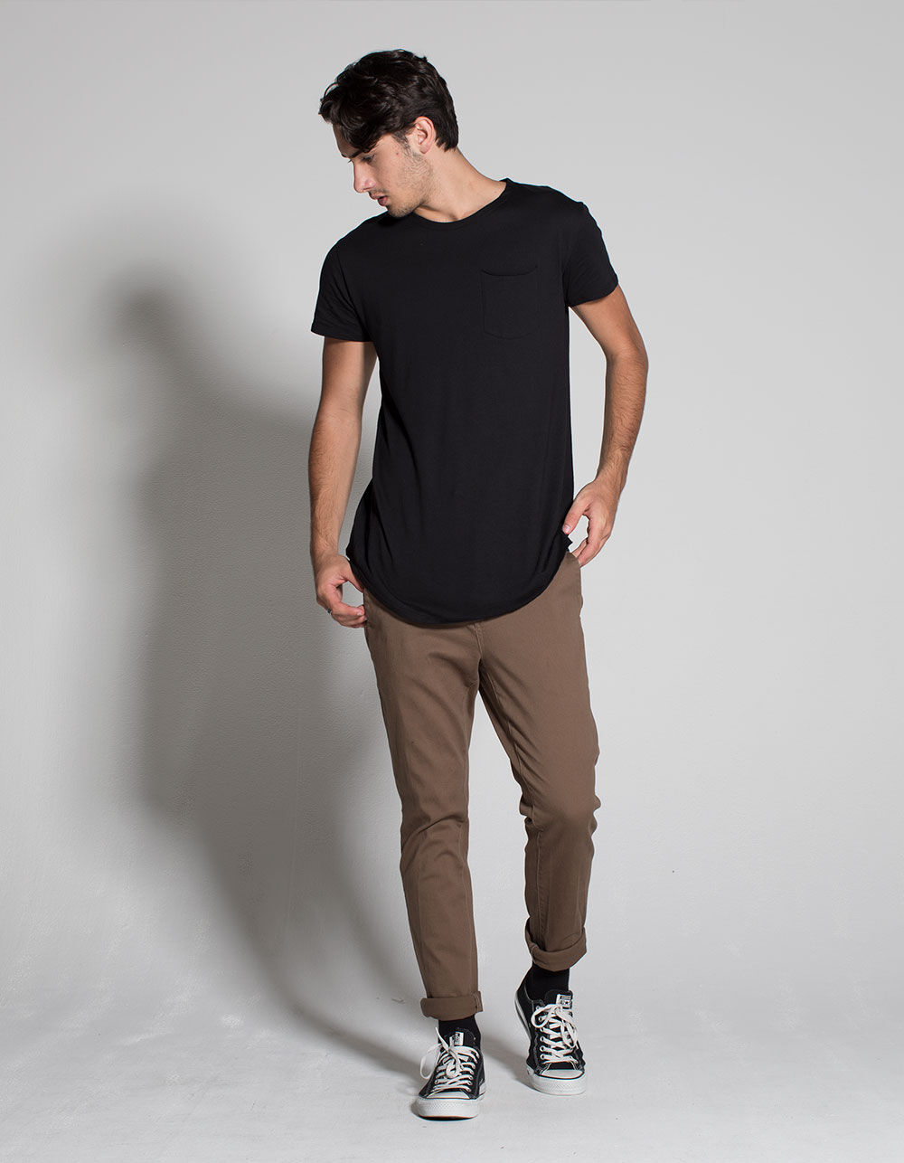 RSQ London Mens Skinny Stretch Chino Pants image number 1