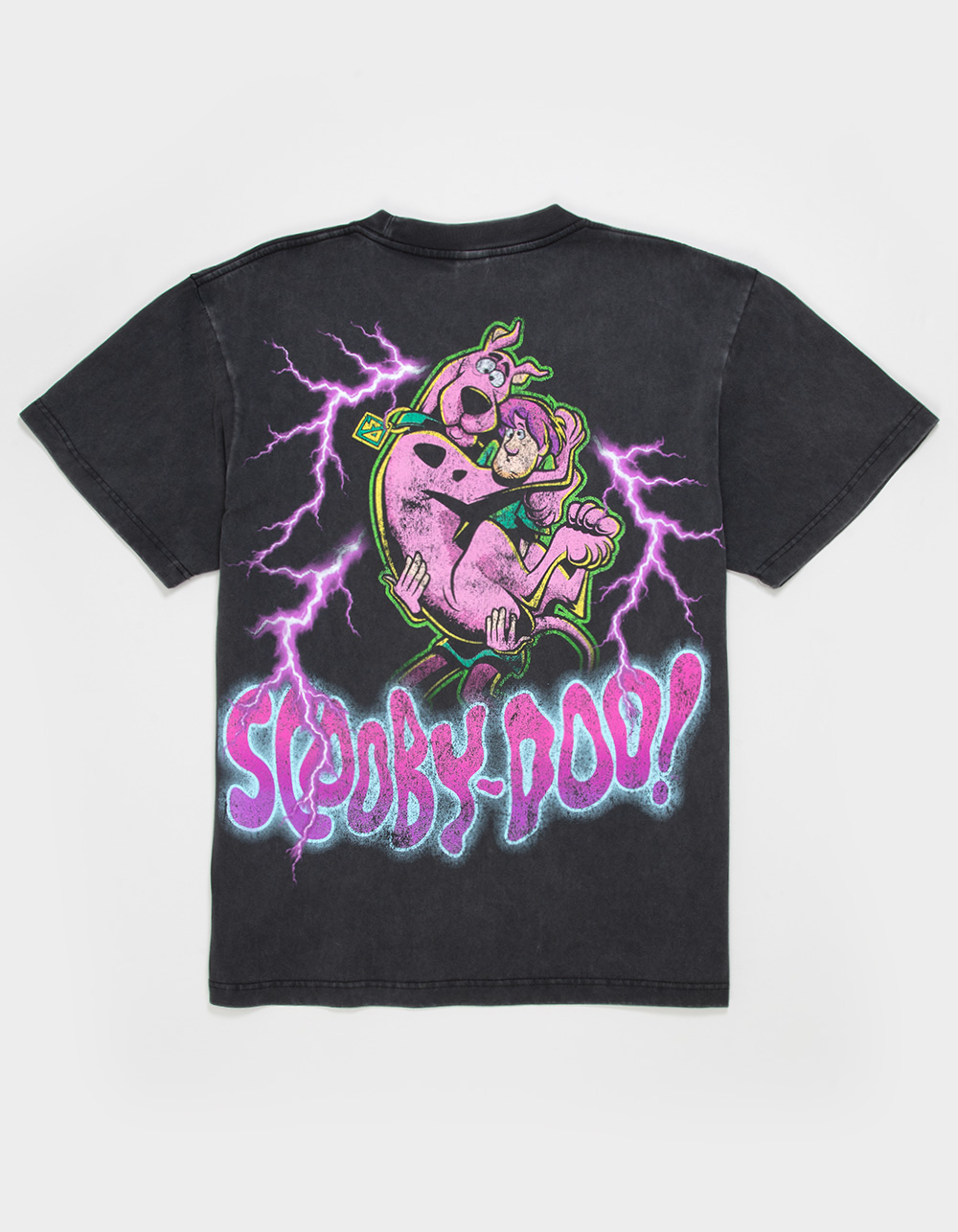 SCOOBY-DOO Mens Boxy Tee - WASHED BLACK