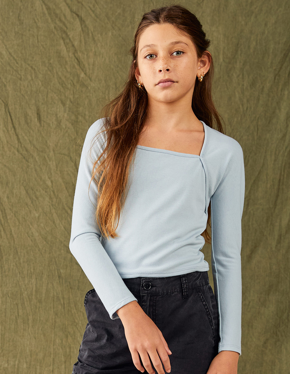 RSQ Girls Solid Shrug Top
