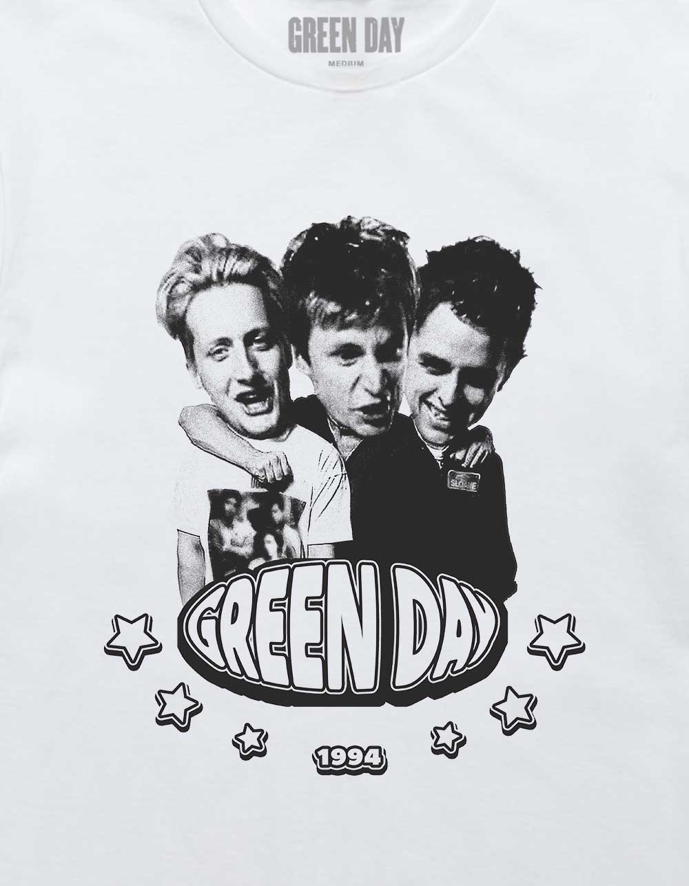 GREEN DAY Trio Stars Unisex Tee - WHITE