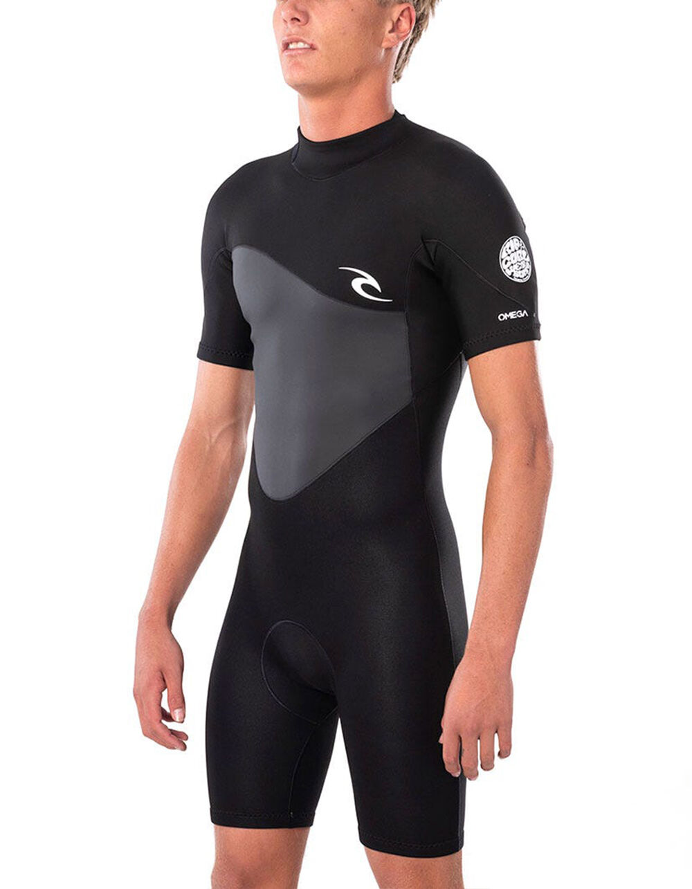 RIP CURL Omega 1.5mm Short Sleeve Mens Springsuit Wetsuit BLACK Tillys
