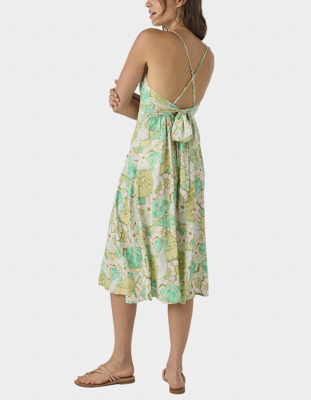 O'NEILL Leona Womens Midi Dress - DK GREEN