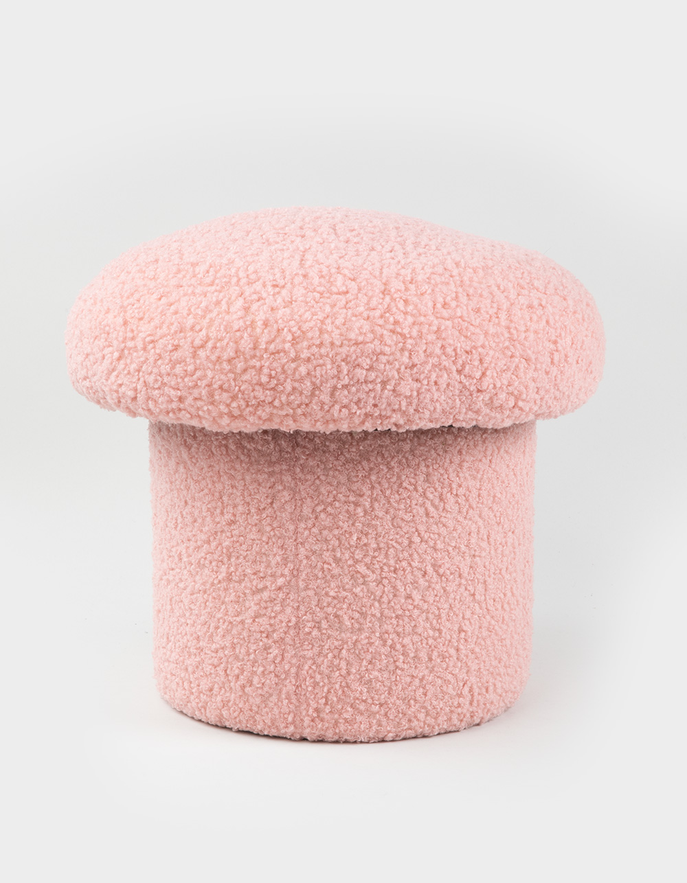 Boucle Mushroom Stool - PINK