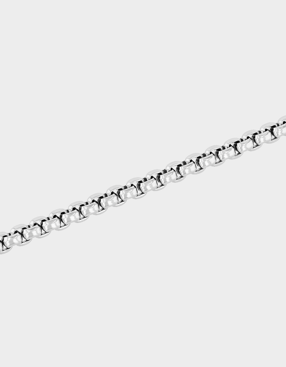 STEEL NATION Stainless Steel Rounded Box Link Bracelet - STAINLESS