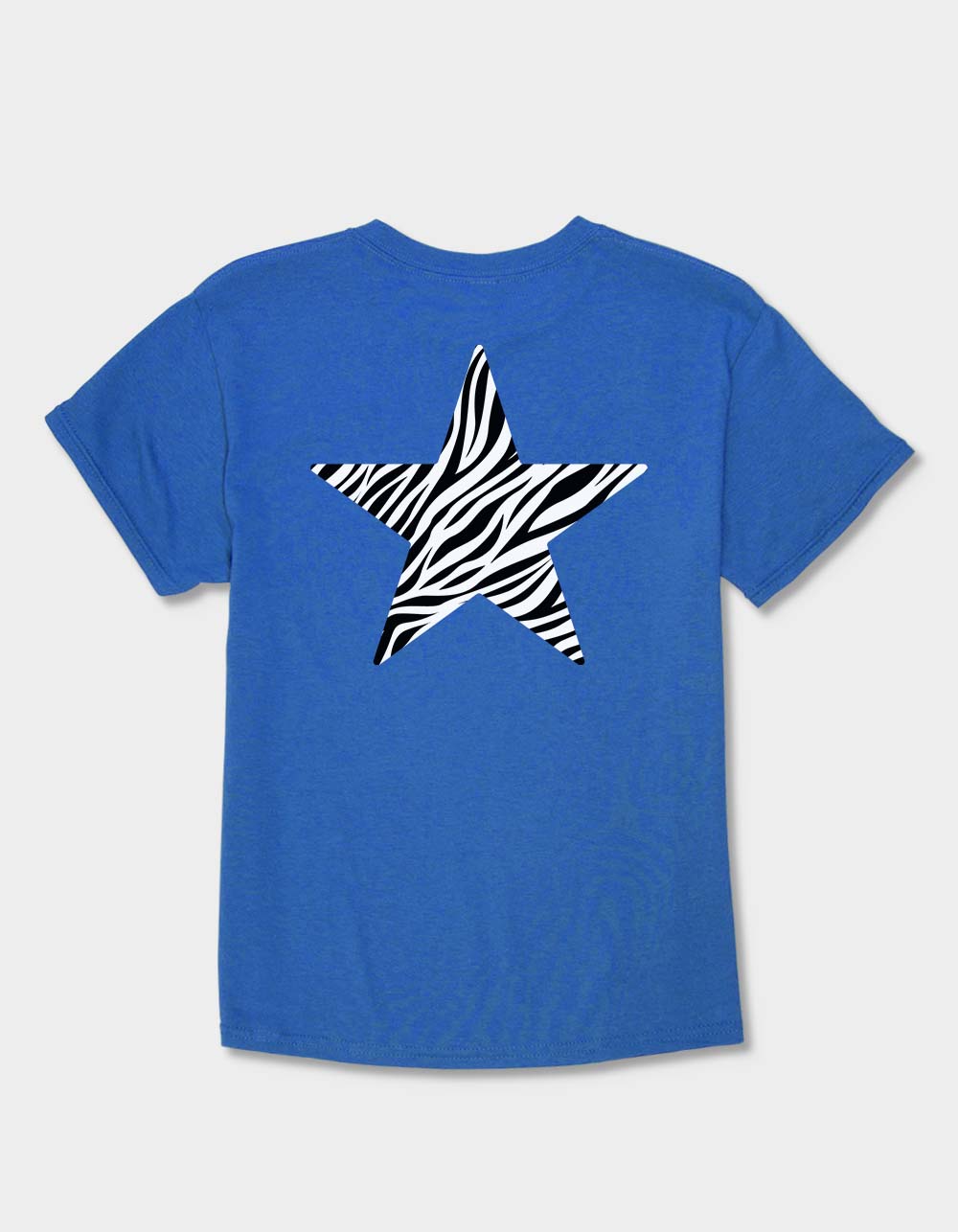 STAR Zebra Unisex Kids Tee - ELECTRIC BLUE