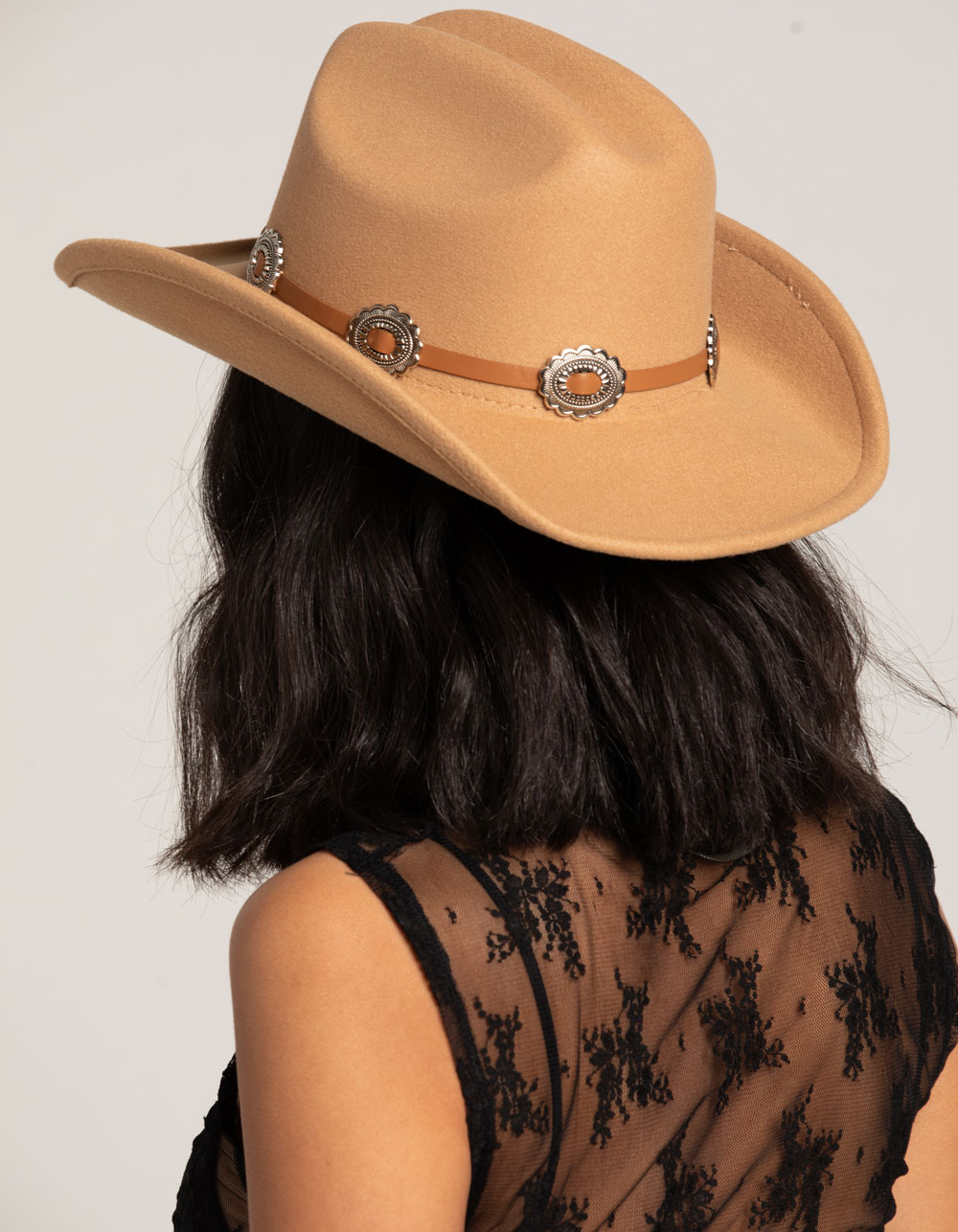 Concho Womens Cowboy Hat TAUPE Tillys