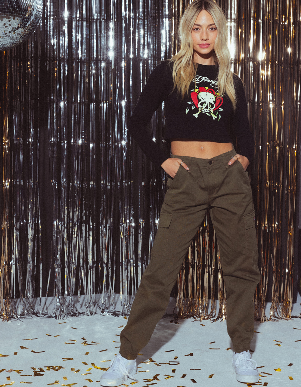 DICKIES Womens Cargo Pants MILITARY Tillys