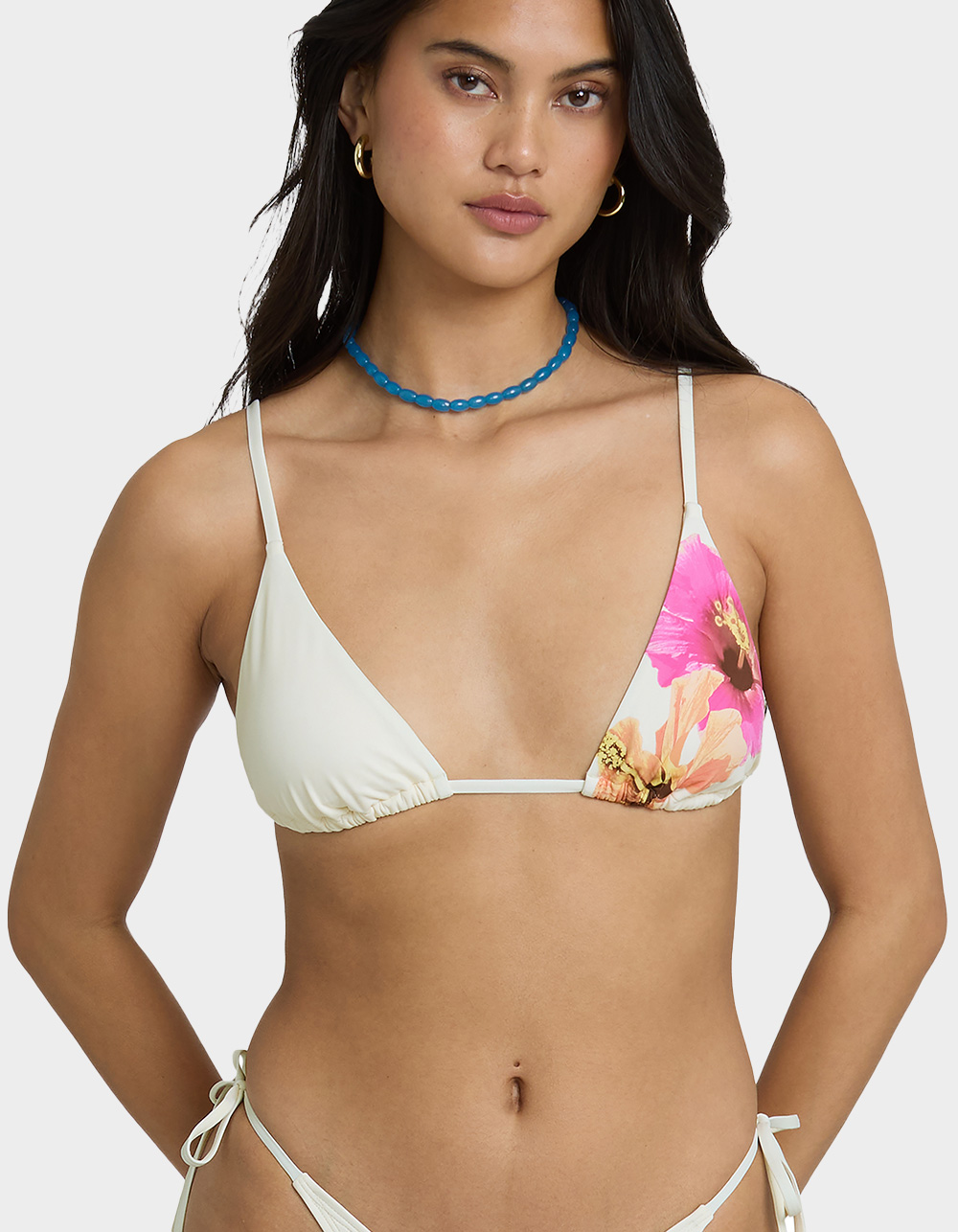 BILLABONG Sunny Shore Triangle Bikini Top - OFF WHITE