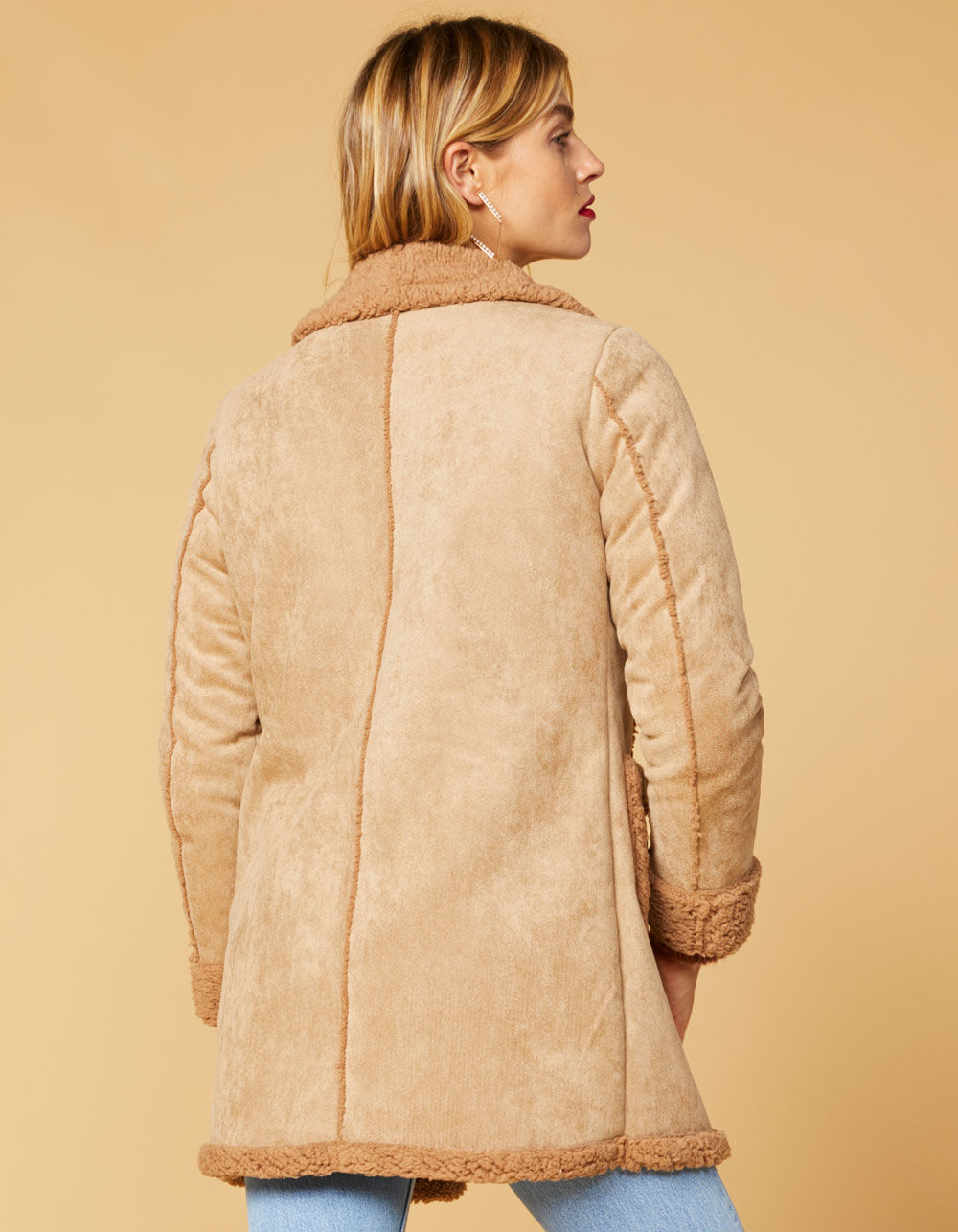 WEST OF MELROSE Fur Sure Faux Sherling Womens Coat image number 3