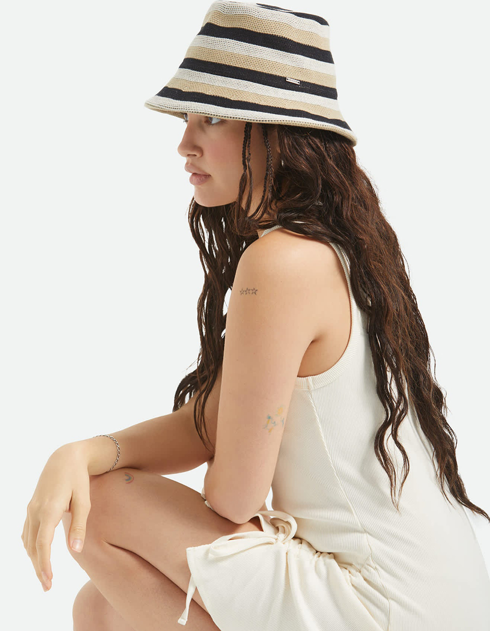 BRIXTON Lisboa Knit Womens Packable Bucket Hat - BLACK COMBO