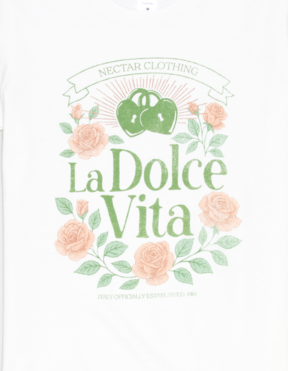 NECTAR CLOTHING La Dolce Vita Girls Boyfriend Tee - WHITE