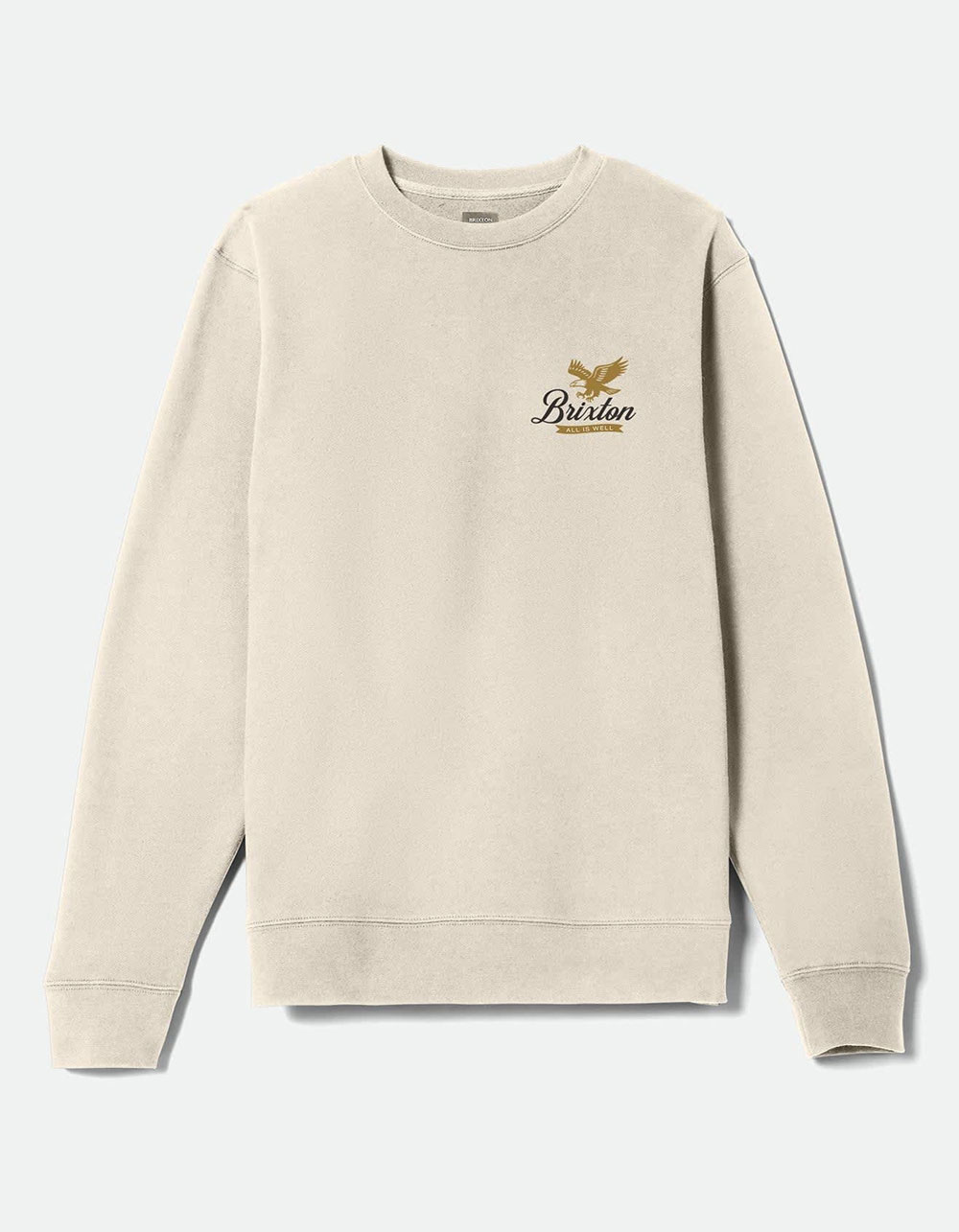 BRIXTON Well Mens Crewneck Sweatshirt - OFF WHITE