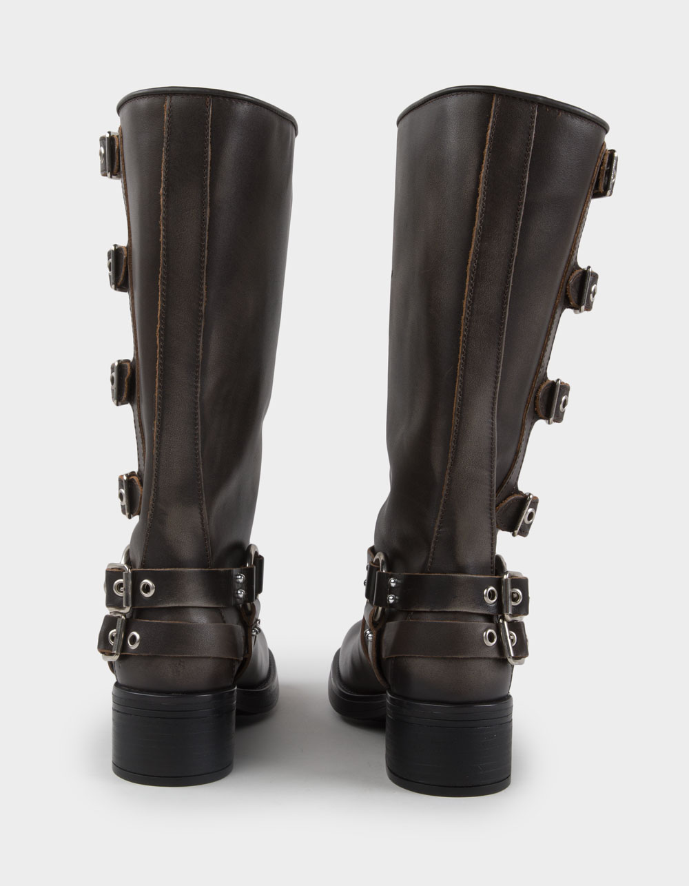 STEVE MADDEN Rocky Womens Leather Boots - BROWN