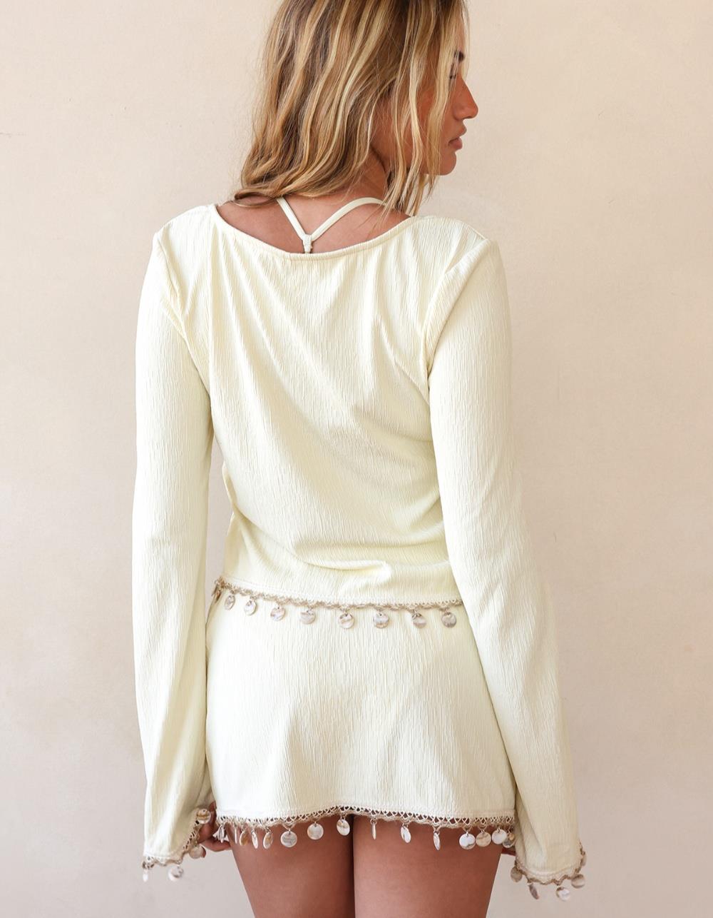 RIS-K Firecracker Mini Skirt - WHITE