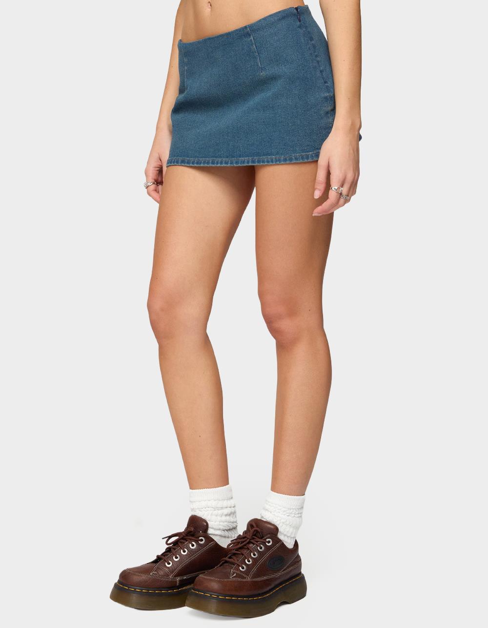 EDIKTED Monrow Micro Skort - LIGHT BLUE