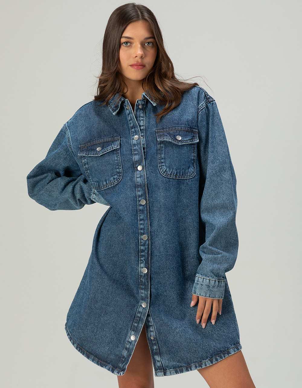 NOISY MAY Malva Womens Denim Dress - MEDIUM WASH