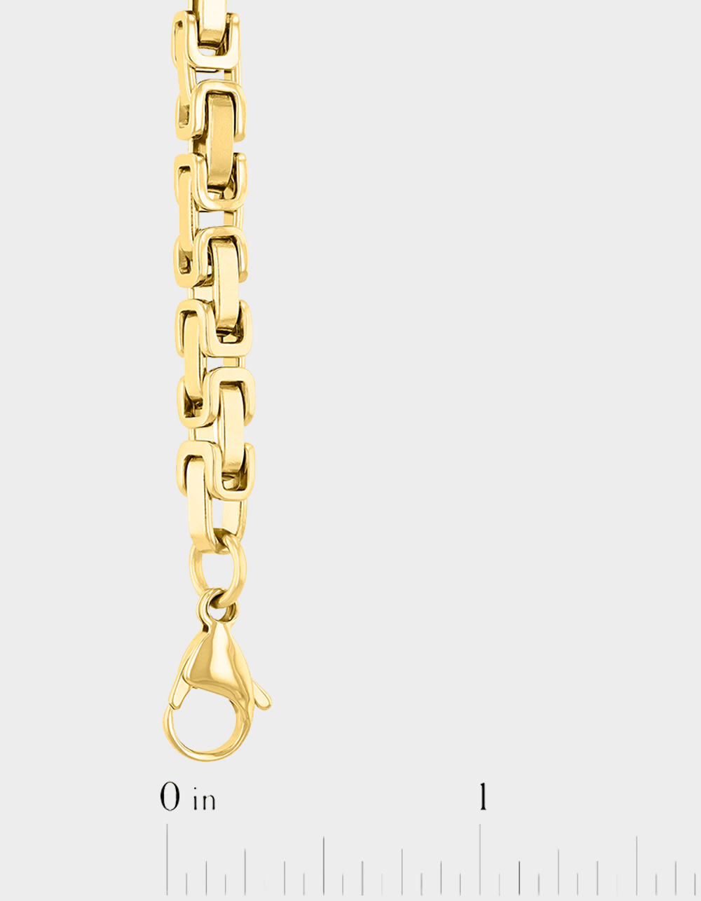 STEEL NATION Stainless Steel With Yellow IP Byzantine Link Bracelet - GOLD