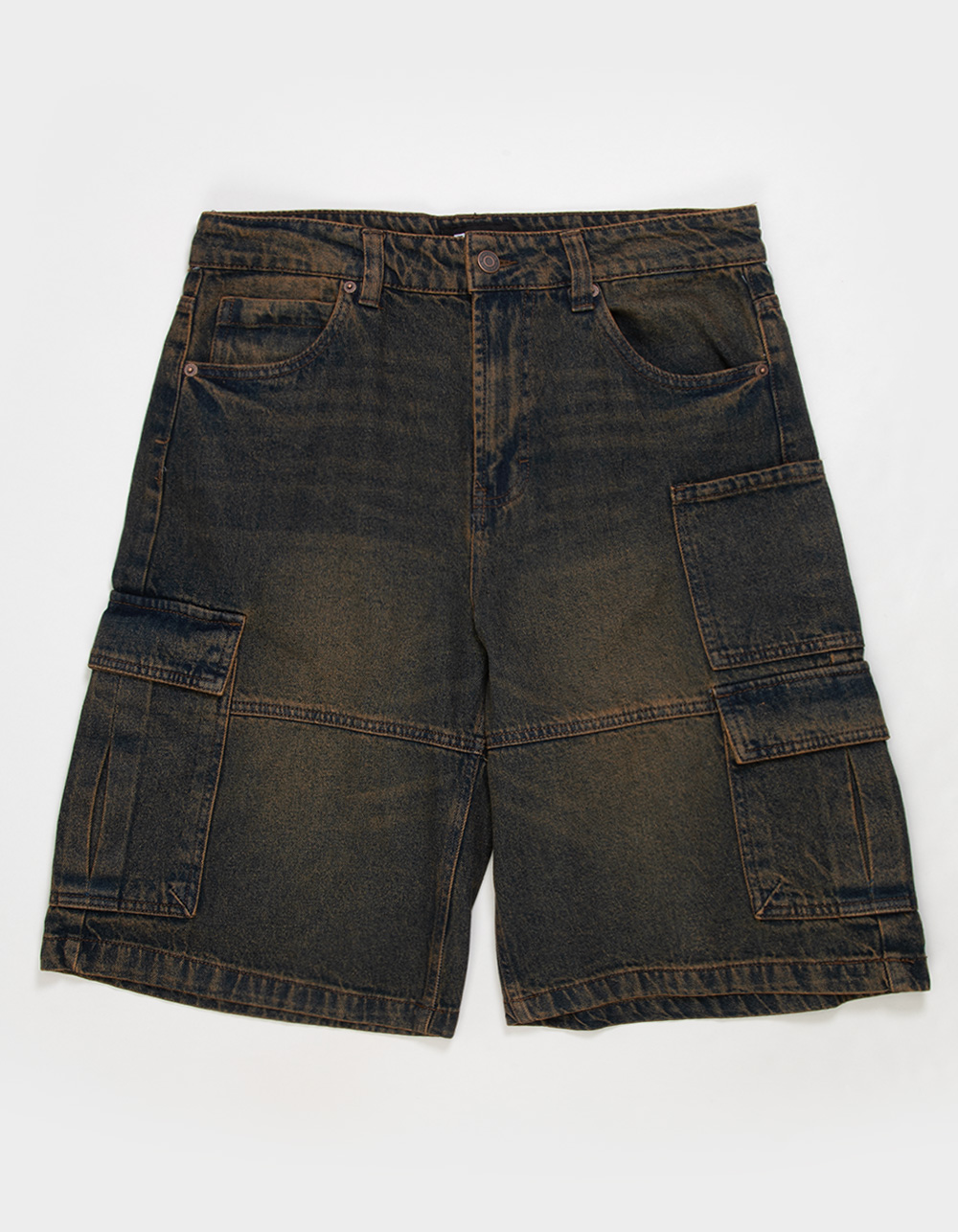 RSQ Mens Baggy Cargo Jorts - RUST