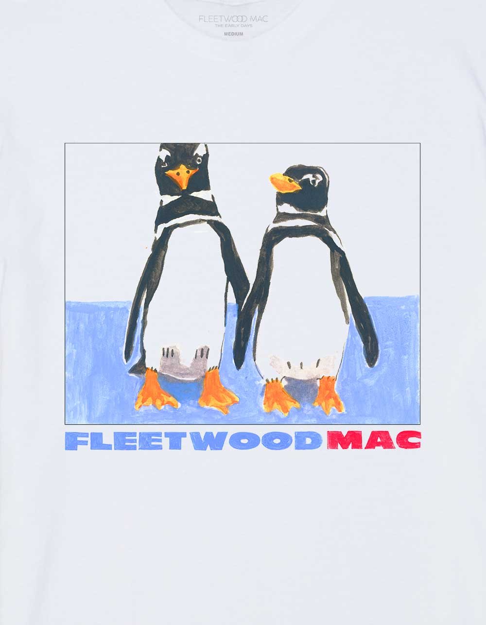 FLEETWOOD MAC Penguins Unisex Tee - WHITE