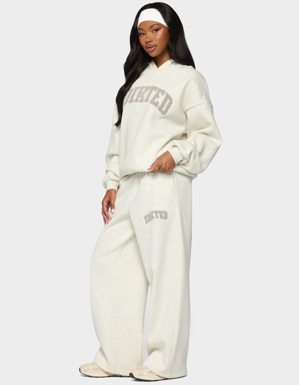 Edikted To You Oversized Hoodie - LIGHT GRAY