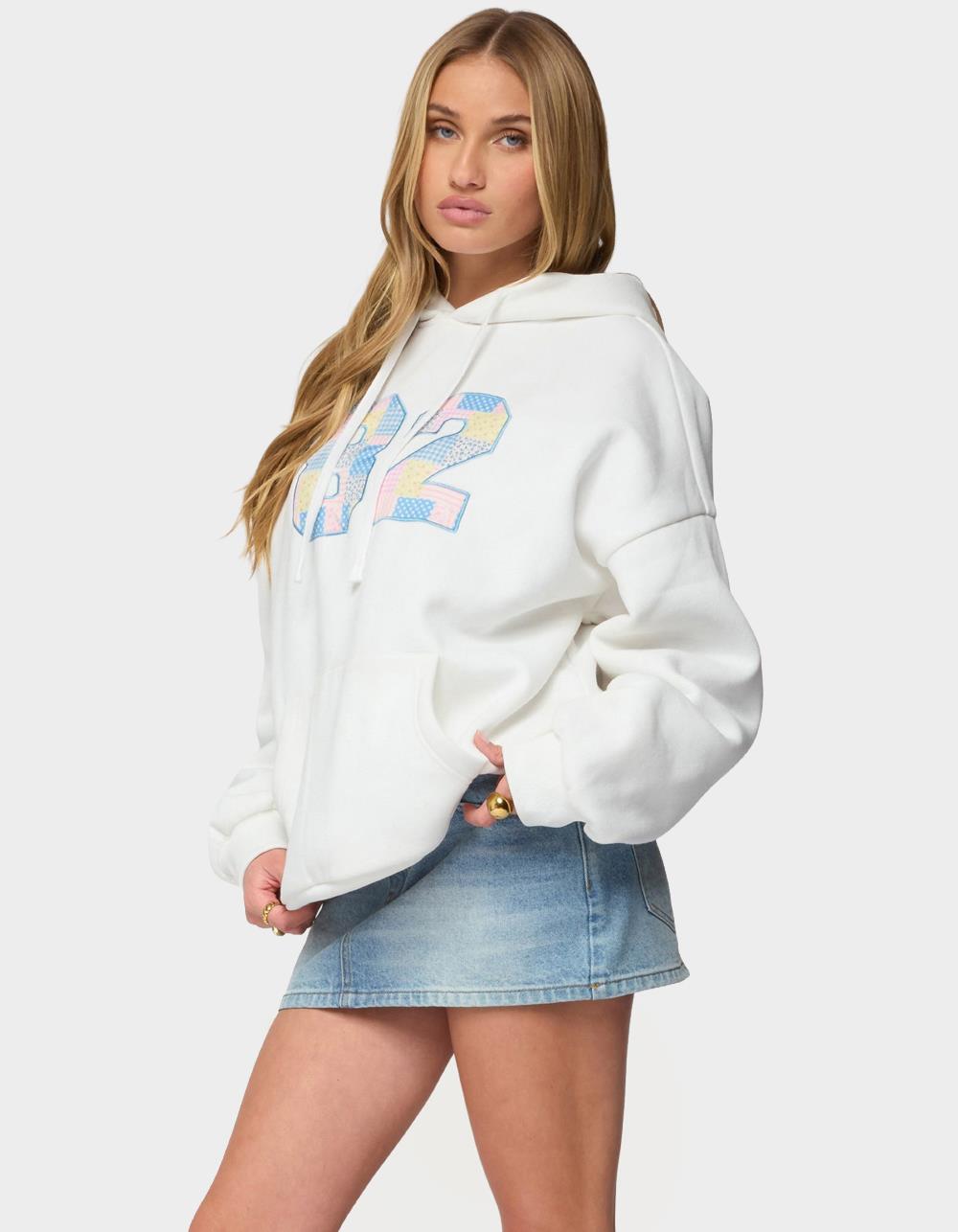 EDIKTED 82 Oversized Hoodie - WHITE