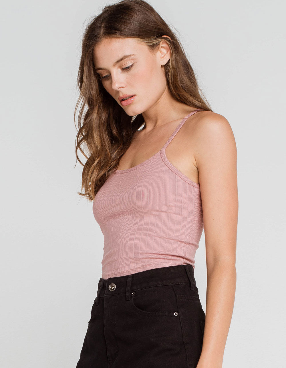 DESTINED Ribbed Womens Pink Cami - PINK | Tillys