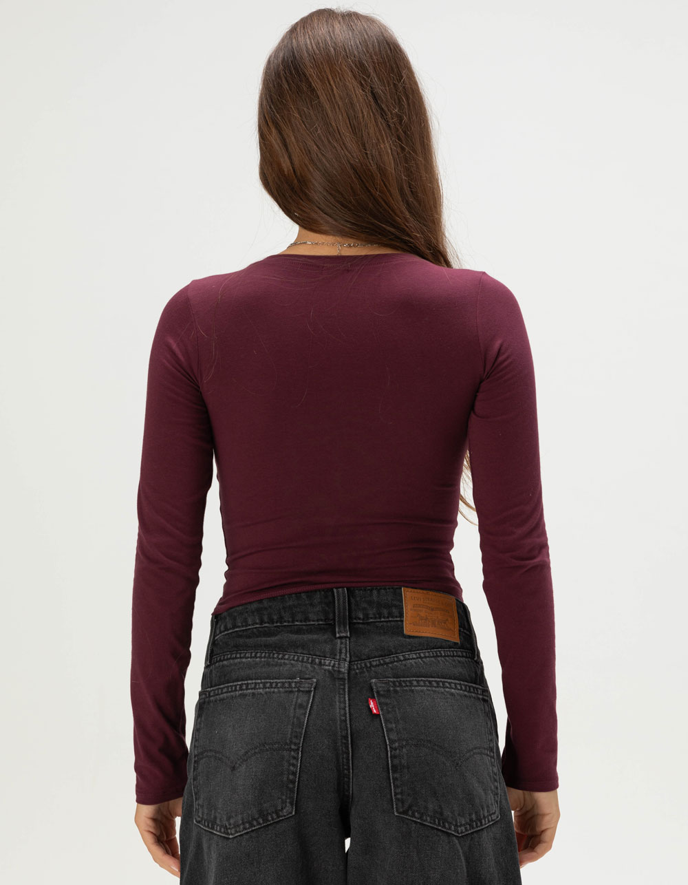 TILLYS Womens Long Sleeve Baby Tee