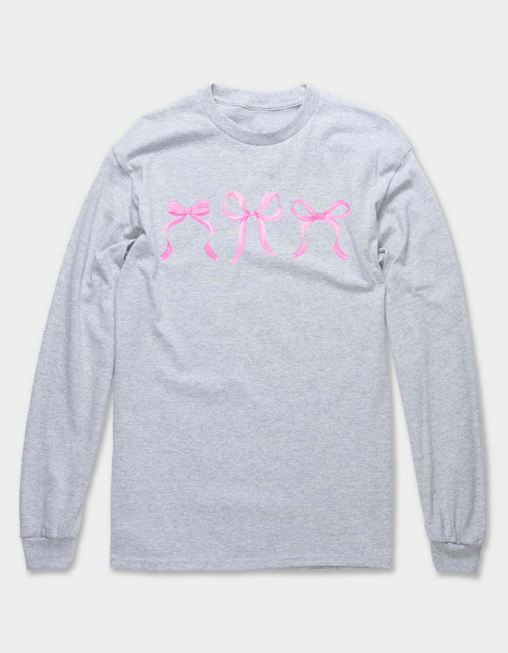 BOW Trio Unisex Long Sleeve Tee - HEATHER GRAY