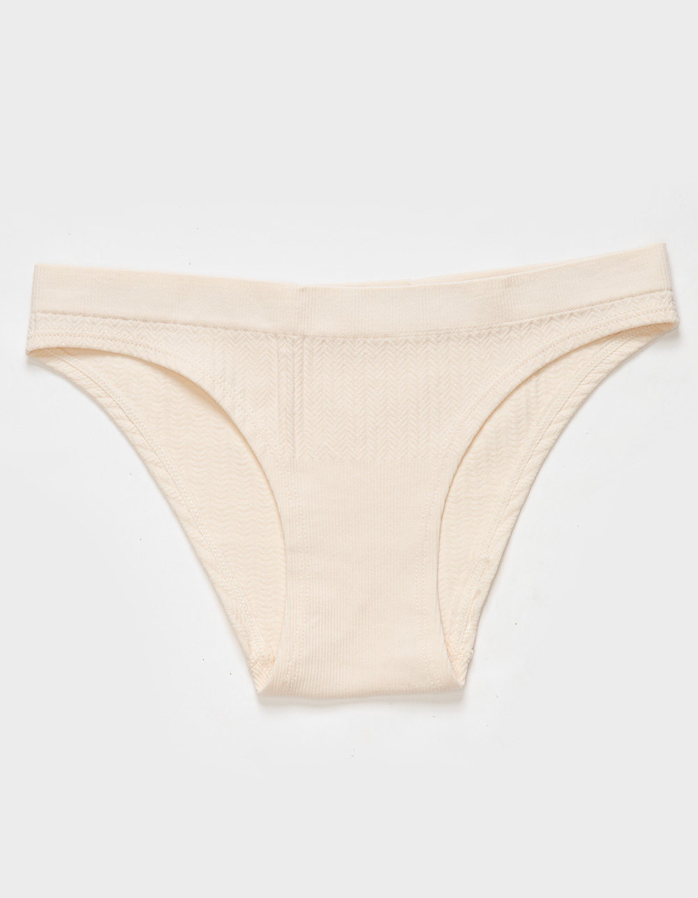 FULL TILT Seamless Textured Bikini Panties - OAT