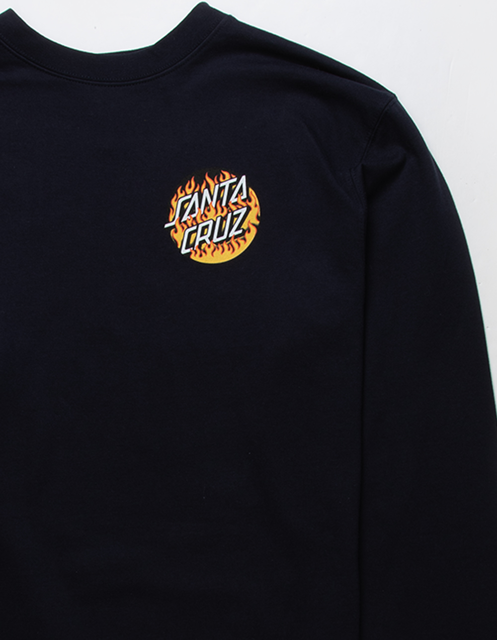 SANTA CRUZ Blaze Dot Mens Crewneck Sweatshirt - NAVY