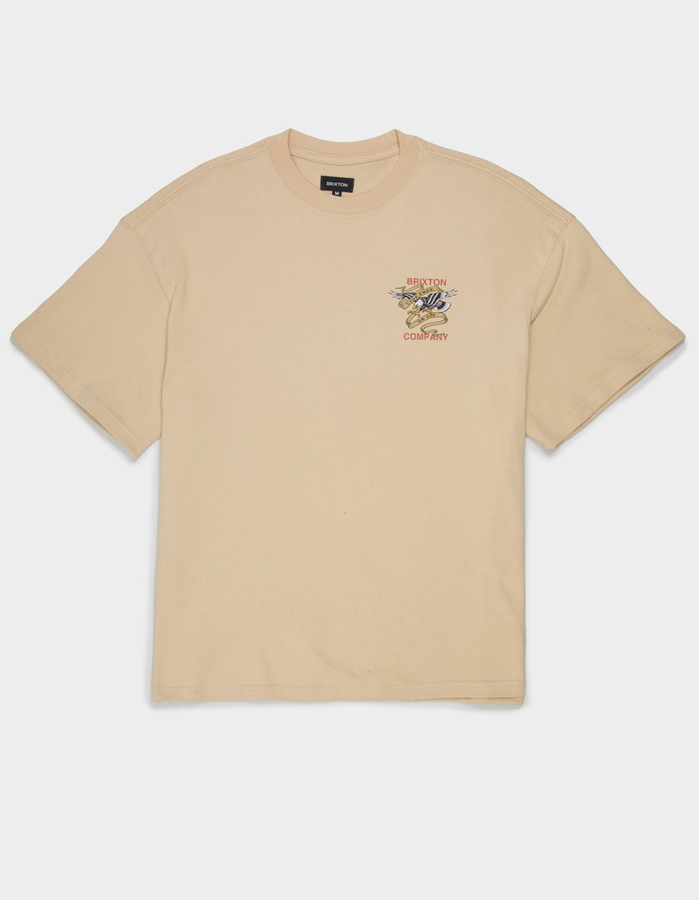 BRIXTON Live Free Mens Heavyweight Tee - CREAM