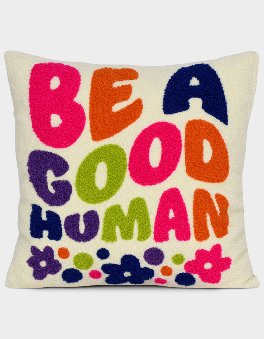 ISCREAM Be a Good Human Chenille Pillow MULTI Tillys